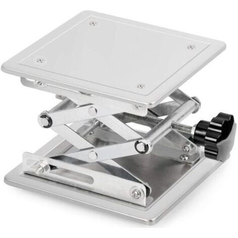 Table élévatrice de laboratoire, plateforme élévatrice, acier inoxydable, 200 x 200 mm, hauteur de levage réglable de 85 à 280 mm, charge maximale 15 kg (1/4)