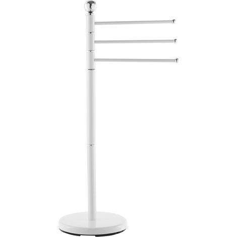 Feridras 154009-B Piantana Asciugamani con 3 Bracci cm 22x93 h Bianca