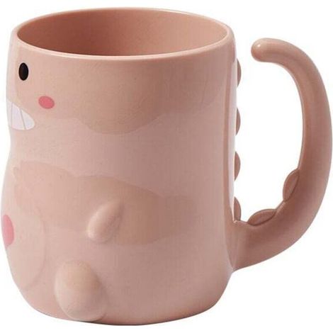 Tasse de lavage de bouche épaissie, petit dinosaure de dessin animé, tasse de brosse à dents domestique, cylindre de dent