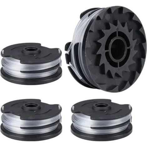 Bobinas de hilo de repuesto para desbrozadoras LIDL Parkside, hilo de nailon de repuesto para desbrozadoras PRTA 20-Li A1, B2, C3, PRT 550 A1, A3, PRT 300 A1 - 2 x 4 m 1,6 mm (1/4)