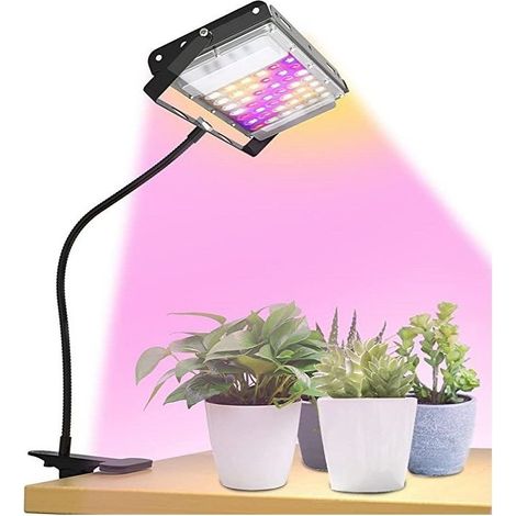 Lampe pour plantes LED 200W, lumière végétale plein spectre UV-IR, lampe de croissance pour plantes d'intérieur avec fixation par clip (1/5)