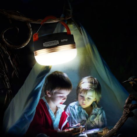 Mini lampe LED étanche d'extérieur à haute luminosité, à suspendre, idéale pour le camping et les tentes. Rechargeable par USB. (1/5)