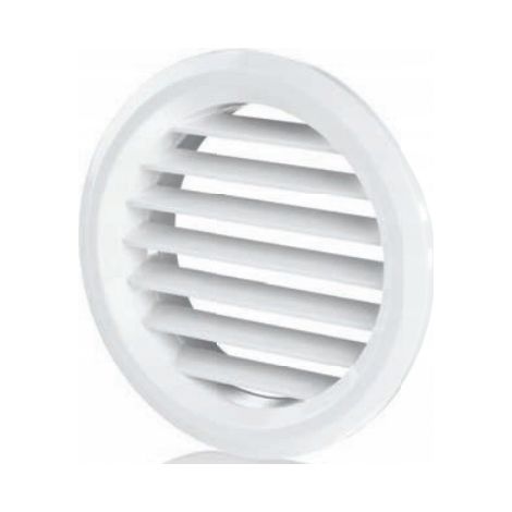 Rejillas de ventilación MW50/4KOS - rejilla de ventilación redonda para puerta, 47 mm de diámetro, color blanco (paquete de 4) (1/4)