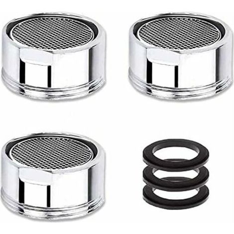Mousseur Robinet M22/M21,5, 3 Pièces Aerateur Robinet Economie D'eau Avec Filtre en Acier Inoxydable, Aérateur de Filtre a Eau Robinet(21,5mm Filetage Mâle) (1/5)