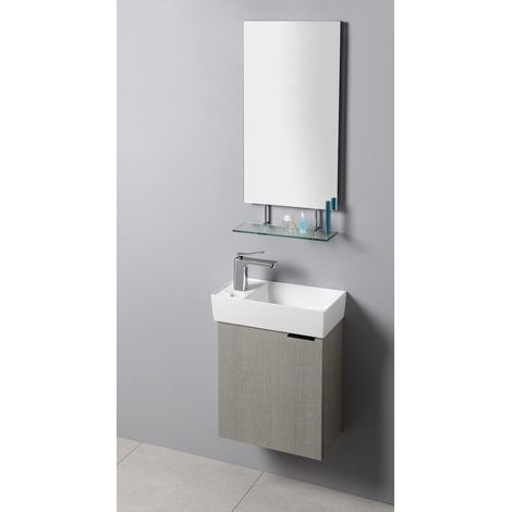 Ensemble de salle de bain LATUS IX 47,5, chêne argenté (1/4)