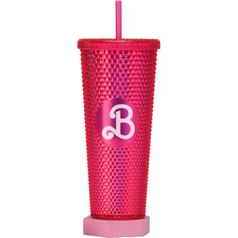 Gobelet CAPIJIONG 710ml Grande Capacité Double Paroi Plastique Paille Créative Fruit Durian Portable Tasse Diamant Transparent Rose (1/5)