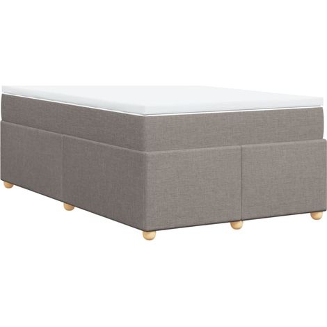 Maison Exclusive - Sommier à lattes de lit avec matelas taupe 120x190 cm tissu (1/5)