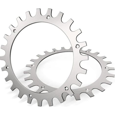 Hochwertige Stollen aus Edelstahl für Worx Landroid Rasenmäher Modell S/M. Dicke 2 mm, verbesserte Traktion – polierte Entgratung – Raddurchmesser: 205 mm (1/5)