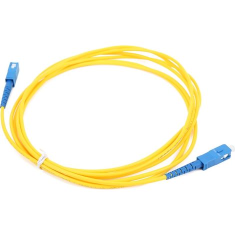 Câble de raccordement fibre optique monomode duplex SC/UPC à SC/UPC, gaine PVC 3.0mm - Longueur 3 mètres (1/5)