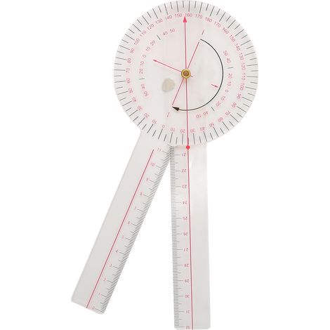 Goniomètre transparent 360° pour petites articulations, outil de mesure des doigts, coudes et genoux, échelle claire précise. (1/5)