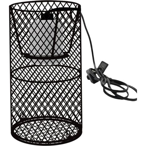 Lampe chauffante pour reptiles Panier de protection E27 Grille de protection de lampe Grille de protection de lampe Pour terrarium Panier de (1/4)