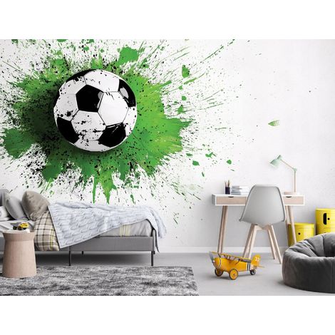 Fototapete Fußball, für Jugendzimmer, 350 x 250 cm – Komplettset inkl. Kleister & Anleitung (1/5)