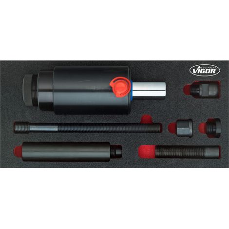 VIGOR Druck- und Zug-Hydraulikzylinder, 18 t, V5064, 10-tlg., Anzahl Werkzeuge: 10