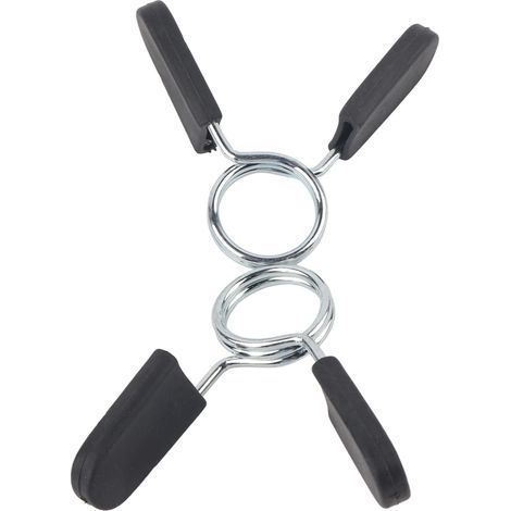 Set aus 2 Federklemmen für 25-mm-Hanteln mit Verriegelungsclip, für Yoga- und Langhanteltraining. (1/5)