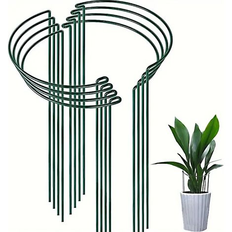 Tuteur Plantes Demi-Cercle Lot de 8 Support Jardin 25x40CM pour Plantes Support Stable Durable Facile Installation (1/5)