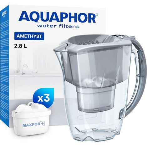 Carafe filtrante Amethyst avec (3) Filtre Maxfor+ 200L - 2,8 L - Gris (1/5)
