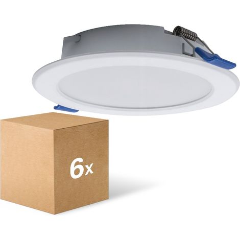 Lot 6x Downlight LED Pan 6W 480lm 840 Blanc Froid  93mm -