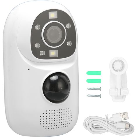 Caméra de surveillance intérieure WiFi 2,4G détection de mouvement, double sens audio, batterie intégrée, pour bébé et animal domestique (1/5)
