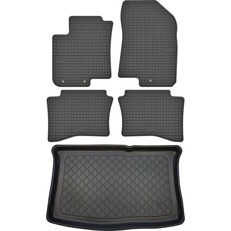 Hyundai i20 II GB Hatchback de 12/2014 a 07/2020. JUEGO: alfombrillas de goma para coche + alfombrilla para maletero. (1/5)