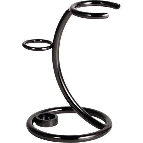 Support de rasage, porte-rasoir et porte-blaireaux, porte-blaireaux universel en métal, porte-blaireaux (noir) (1/5)