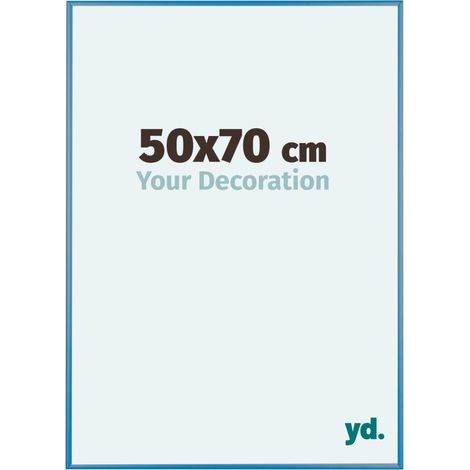 yd. - Cadre photo 50x70 - Bleu Acier - Aluminium - Kent