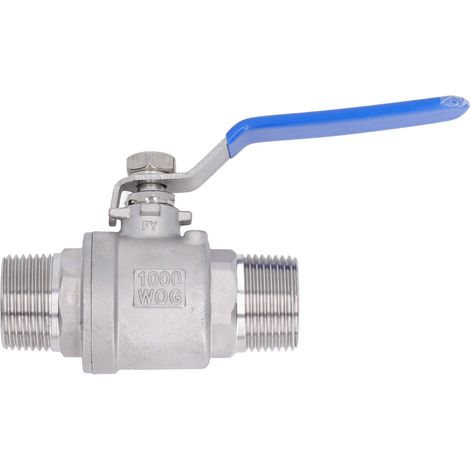 Robinet à Bille 1" Mâle Inox 304 Étanche pour Gaz Eau Huile Haute Pression (1/5)