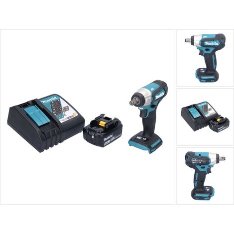 Llave de impacto sin cable Makita DTW 181 RM1 18 V 210 Nm 1/2" sin escobillas + 1x batería recargable 4,0 Ah + cargador