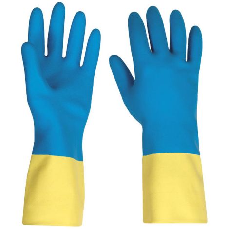 Guante químico bicolor de látex-neopreno Power bicolor SAFETOP (12 pares) 8