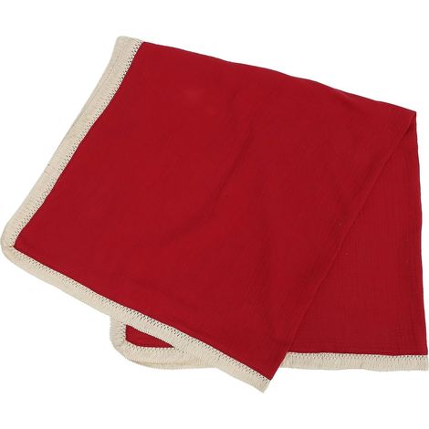 Couverture de réception en coton, couverture de bébé en mousseline bordeaux légère avec franges, pour les nouveau-nés