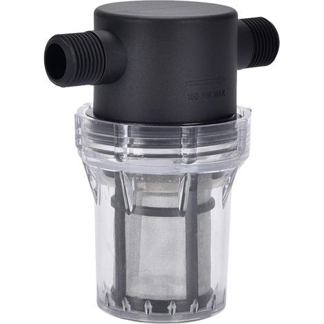 Water filter, rotary sieve, 304 stainless steel sieve, 80 mesh black plastic water filter (1/5)