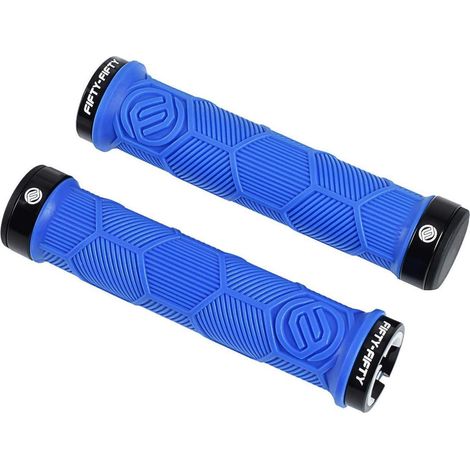 MTB Fahrradgriffe aus Gummi, Double Lock-on, für Mountainbike, Blau (1/5)