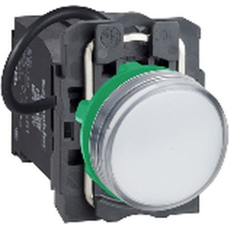 Piloto luminoso LED BLANCO SCHNEIDER 400 VAC, ideal para señalización y seguridad.