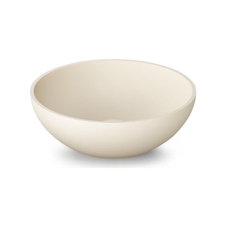 Zeza Element Vasque à poser - 41x41x14cm - solid surface - crème mat
