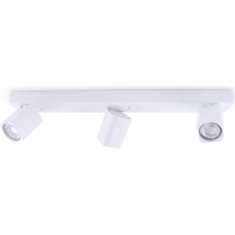 Spot Contemporaneo Rudy Alluminio Bianco 3 Luci Gu10 35W 3000K Ip20