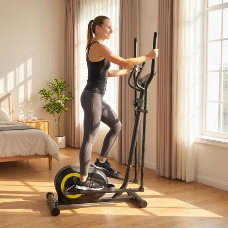 Vélo elliptique à domicile avec 8 niveaux de résistance et application Bluetooth