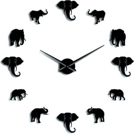 Horloge murale - Élégante - Élément décoratif en acrylique - Style moderne - Convient aux enfants - DIY (1/4)