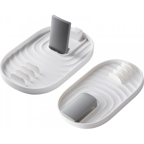 Repose-cuillère de cuisine 2 pièces pour couvercle de casserole et porte-cuillère, étagère à ustensiles de cuisine, plateau à cuillères, couvercle de rangement pour casserole pour éviter les taches d' (1/5)