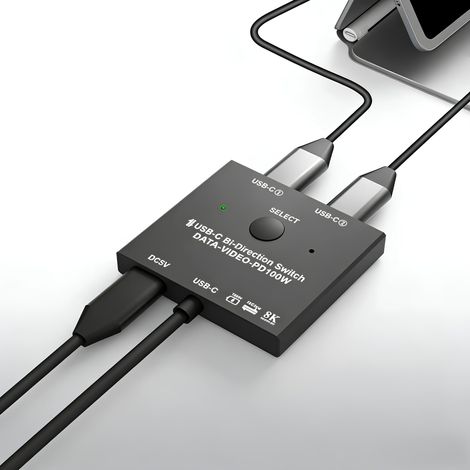 Typ-C KVM2 3.1 Thunderbolt 3 Switch 2 Eingänge 1 Ausgang Modell AB201
