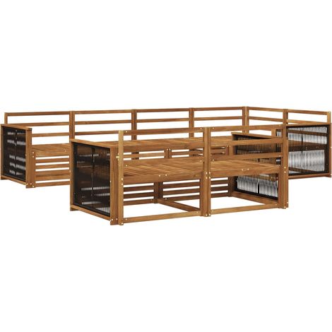 Set di divani da esterno 7 pcs Naturale vidaXL (1/5)