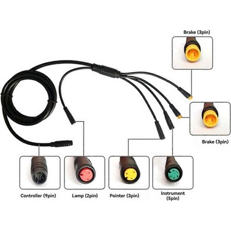 Contrôleur pour vélo électrique 17A 24V/36V/48V avec écran LCD couleur S866