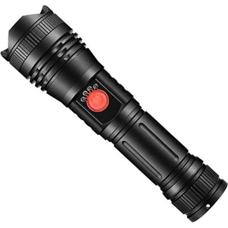 Torche De Led Puissante Professionnelle 3500lmn Jusqu'à 500mt Usb Usb Rechargeable Ip65 (1/4)