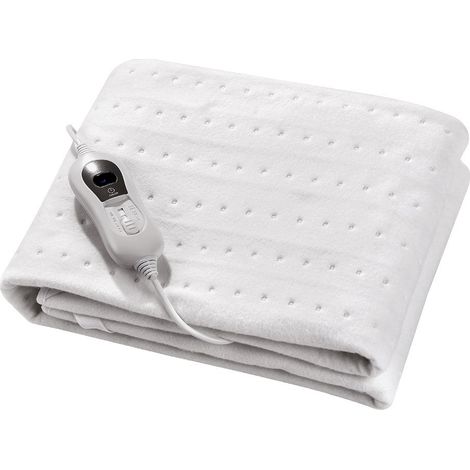 Calientacamas eléctrico Bienestar blanco 60W 3 niveles, control led, autoapagado 3h, lavable (1/3)