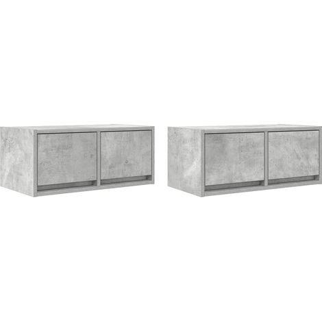 Maison Exclusive - Muebles de TV 2uds madera ingeniería gris horm (1/5)