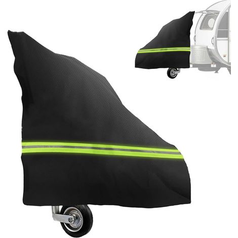 Housse de Timon pour Cheval - Résistante aux UV 600D - Étanche - avec Bandes Réfléchissantes - Accessoire de Remorque - Grande Taille - pour Tous Les Types de Remorques de Chevaux (1/5)