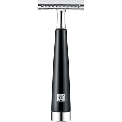 Zwilling 47202-000-0 Classic Rasoio di Sicurezza Lama Classica a Doppio Lato Manico Ergonomico Accenti Cromati colore Nero