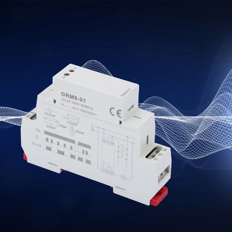 Relais bistable à impulsion 230V AC, relais mémoire électromécanique, module de verrouillage pour automatisme (1/5)