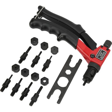 Kit de rivetage manuel pour écrous à sertir, outil robuste pour écrous métalliques avec mandrins M3, M4, M5 et M6 (1/5)