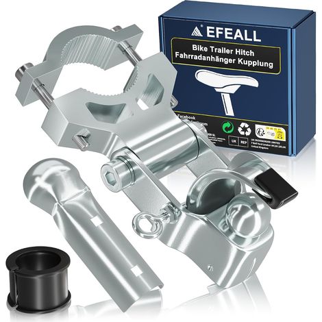 Attelage de remorque de vélo en Acier galvanisé pour Tige de Selle de 26 à 33 mm de diamètre - Idéal pour Le Transport, Le Shopping, Le Camping (1/5)