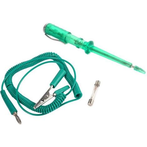 Vvikizy Ampoule de testeur de circuit Testeur de Circuit de véhicule automobile, DC 6V 12V 24V, stylo de Test de auto outil Vert (1/4)