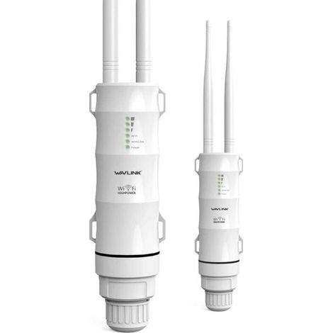 Ein leistungsstarker WLAN-Verstärker/WLAN-Repeater für den Außenbereich mit Unterstützung für PoE-Stromversorgung, Dualband 2,4+5G und zwei WLAN-Antennen mit großer Reichweite (yh).